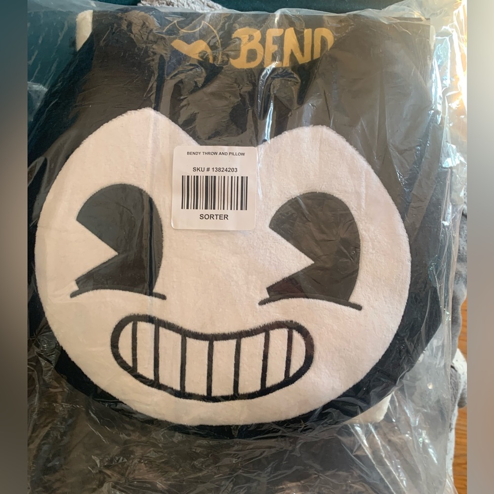 Bendy and the Ink machine Throw and pillow